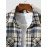 Men's Daily Casual Plaid Flap Cargo Pockets Button Up Long Sleeve Flannel Shirt Jacket Shacket