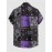 Men's Ethnic Style Paisley Floral Print Pattern Block Retro Casual Short Sleeves Shirt